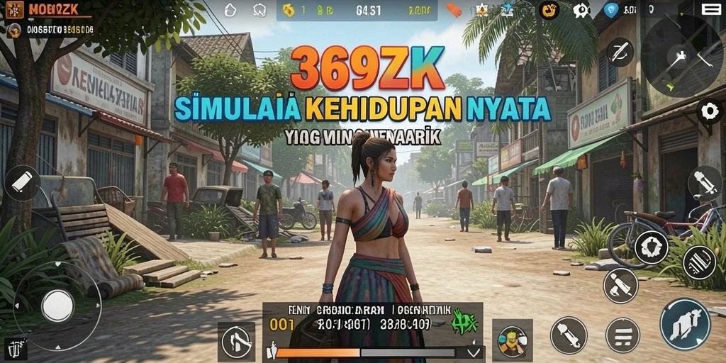 Tampilan gameplay <strong>369ZK</strong> dengan berbagai aktivitas menarik dan interaksi sosial.