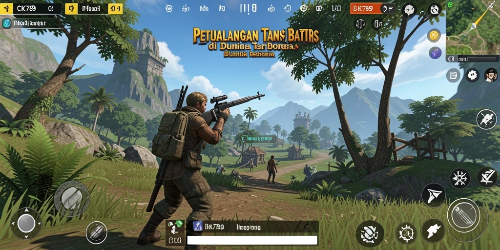 Tangkapan layar menampilkan aksi petualangan dalam permainan Open World CK789.