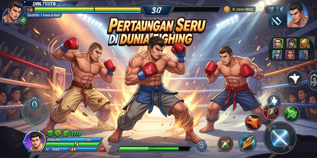 Tampilan gameplay seru di DBLTOTO dengan karakter bertarung.