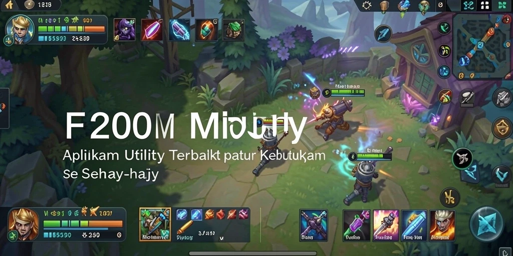 Tampilan antarmuka utama F200M yang intuitif dan menarik.