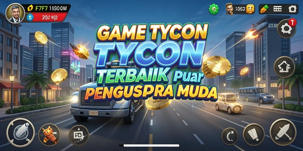 Screenshot gameplay F7F7 menampilkan keseruan dalam membangun kerajaan bisnis.