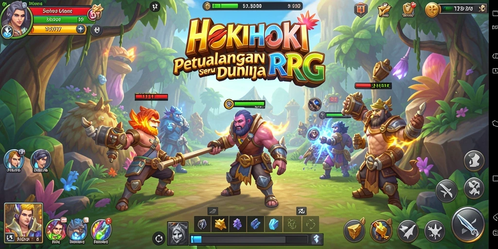 Tampilan gameplay RPG HOKIHOKI yang menarik dan menantang.