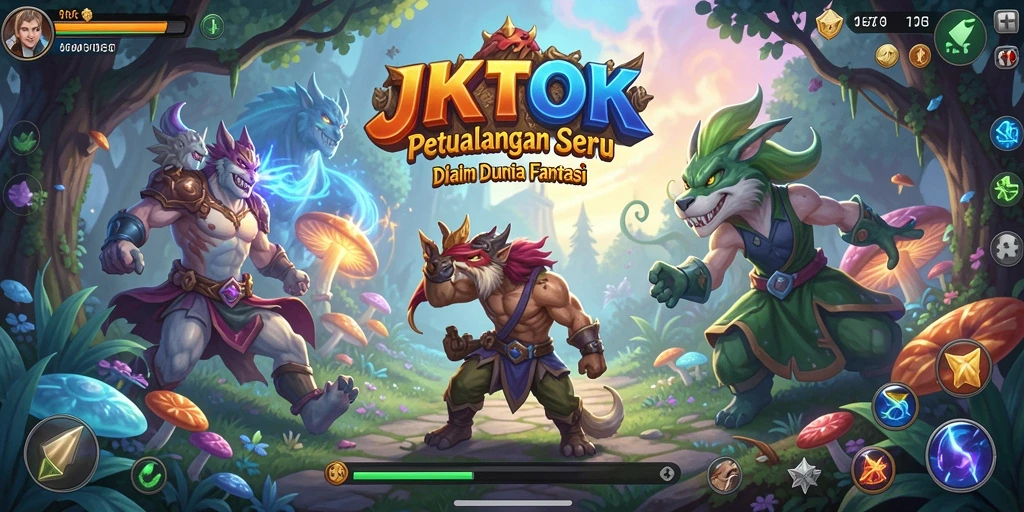 Tampilan gameplay <strong>JKTOK</strong> yang penuh aksi dan petualangan seru.