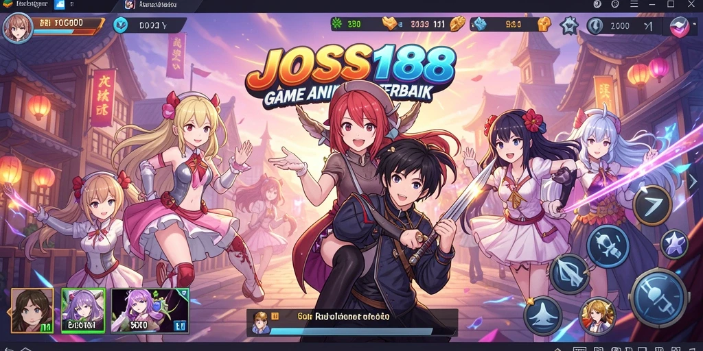 Screenshot dari gameplay JOSS188 yang menampilkan karakter Anime yang dinamis.