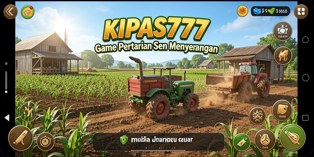 Tangkapan layar dari gameplay KIPAS777 menunjukkan aktivitas bertani yang menyenangkan.