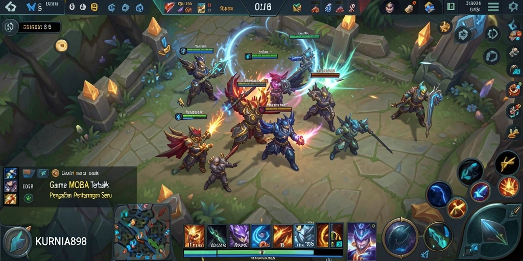 Screenshot menampilkan gameplay menegangkan KURNIA898 di medan perang.