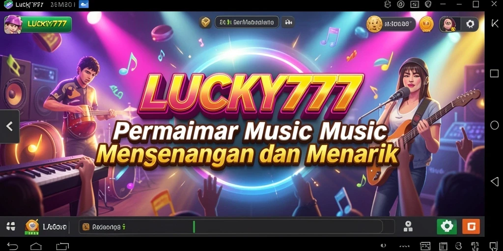 Tampilan gameplay LUCKY777 dengan irama musik yang dinamis.