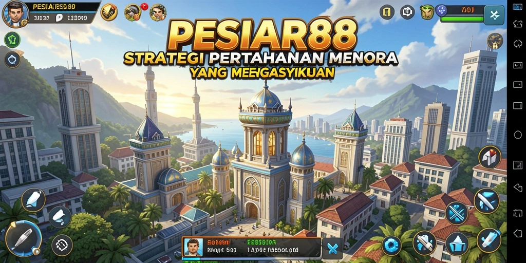 Tampilan seru gameplay PESIAR88 dalam momen strategis Tower Defense.