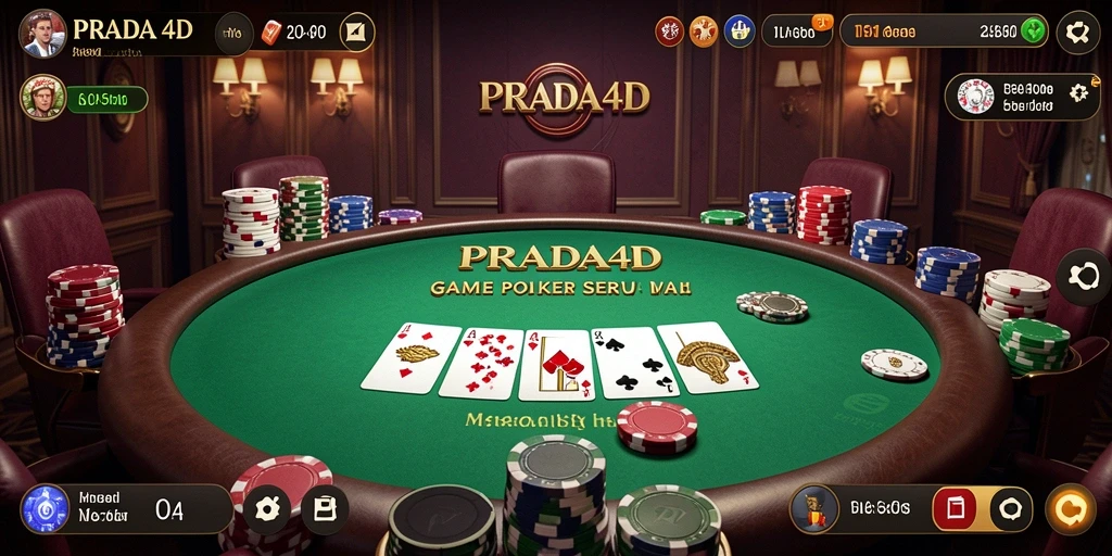 Screenshot gameplay <strong>PRADA4D</strong> menampilkan aksi bermain Poker yang seru.