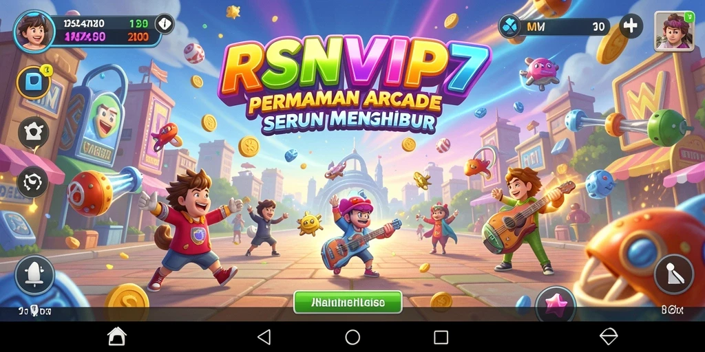 Tampilan layar permainan RSNVIP7 yang seru dan penuh warna.